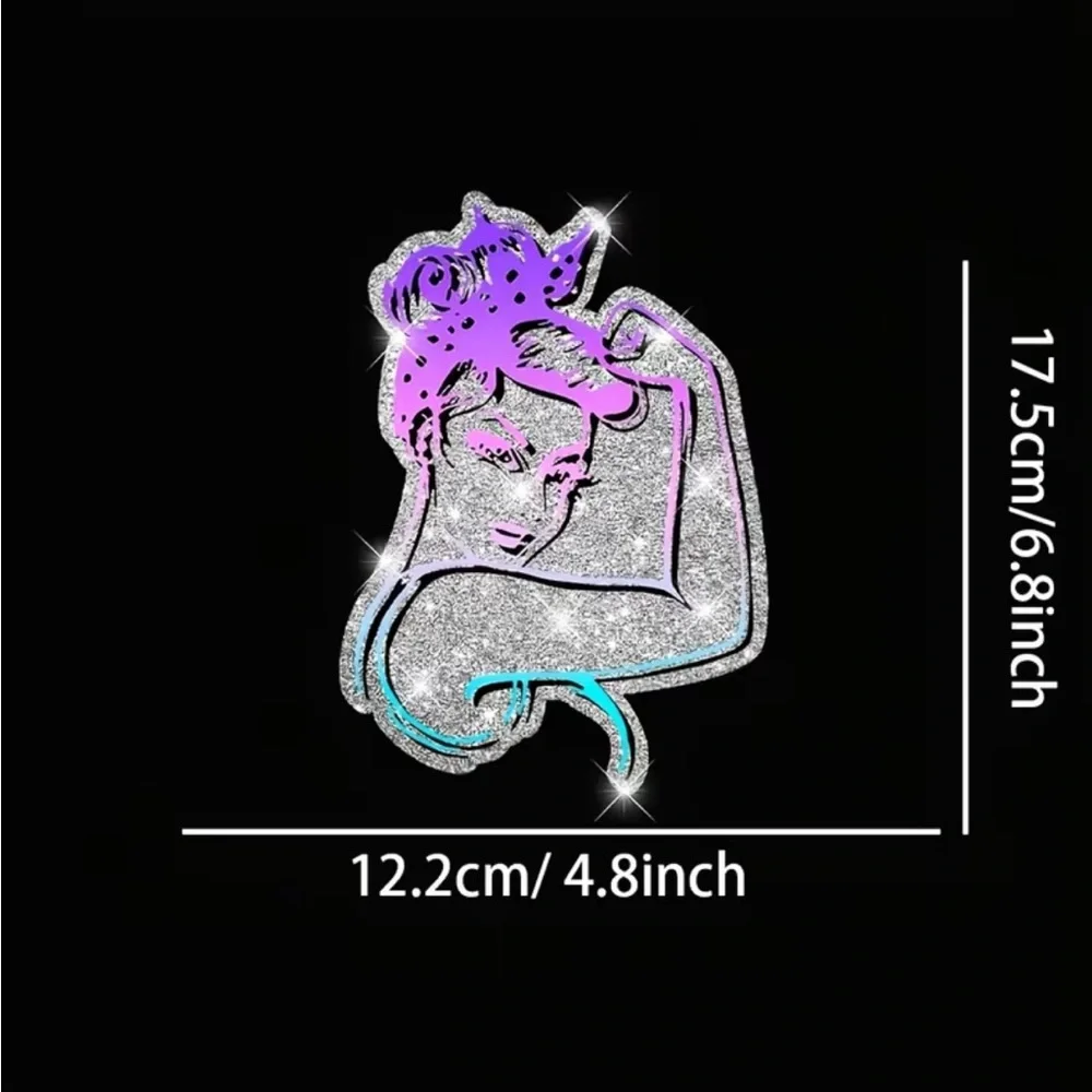 “We Can Do It!" Shiny Silver Car Sticker NIP - Picture 2 of 2